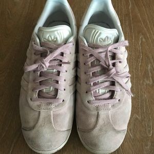 Adidas pale pink tennis shoes